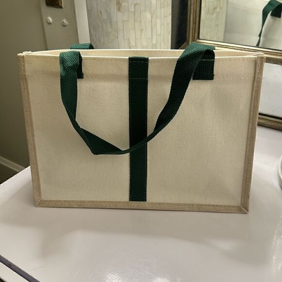 LC Designs Handbags - NWT- Green Canvas Mini Tote Bag Size Small Hangbag